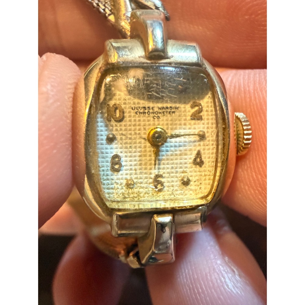 Vintage Ulysse Nardin Chronometer 10K Gold Filled Watch Repair Mesh Band